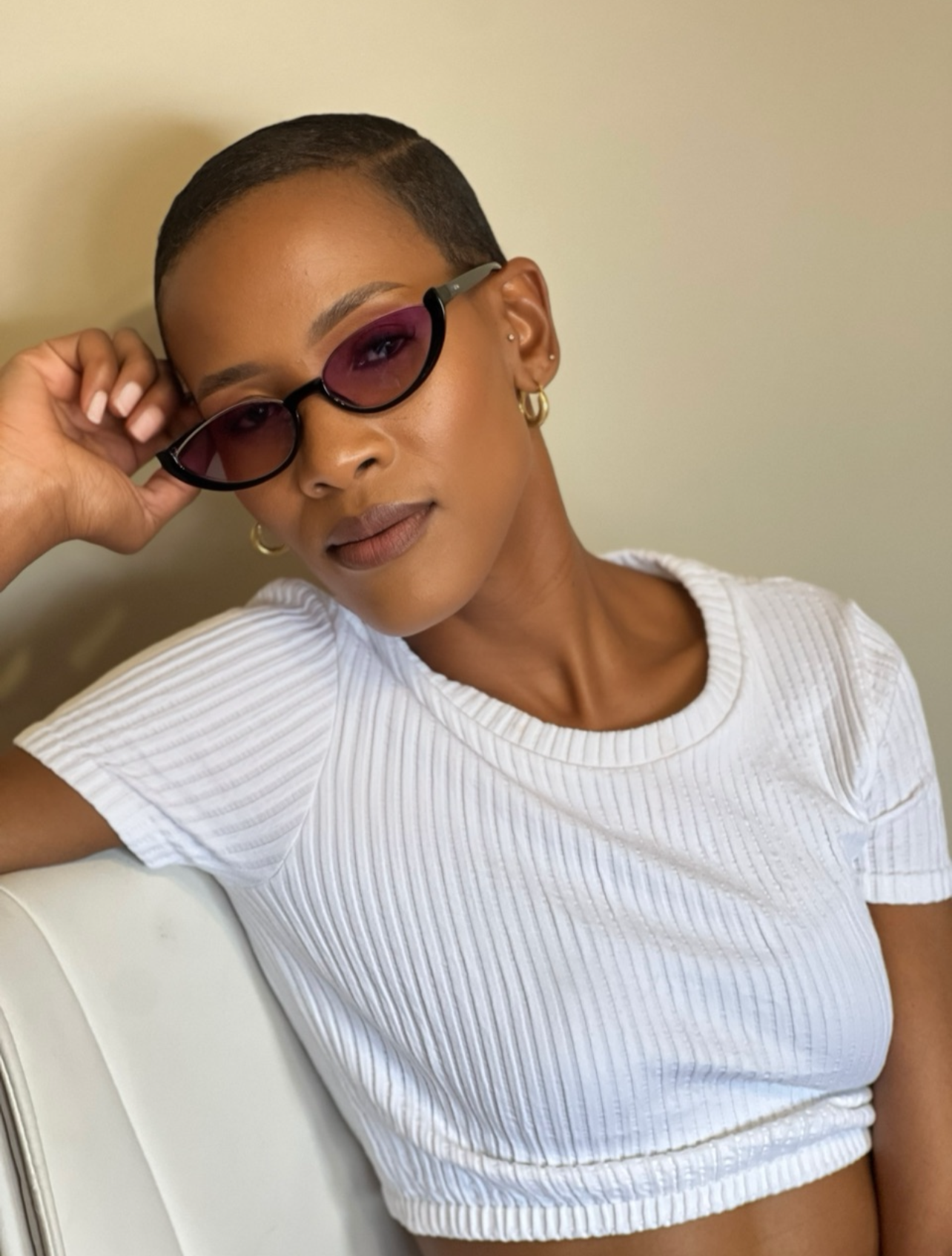 Retro Half Frame Sunglasses