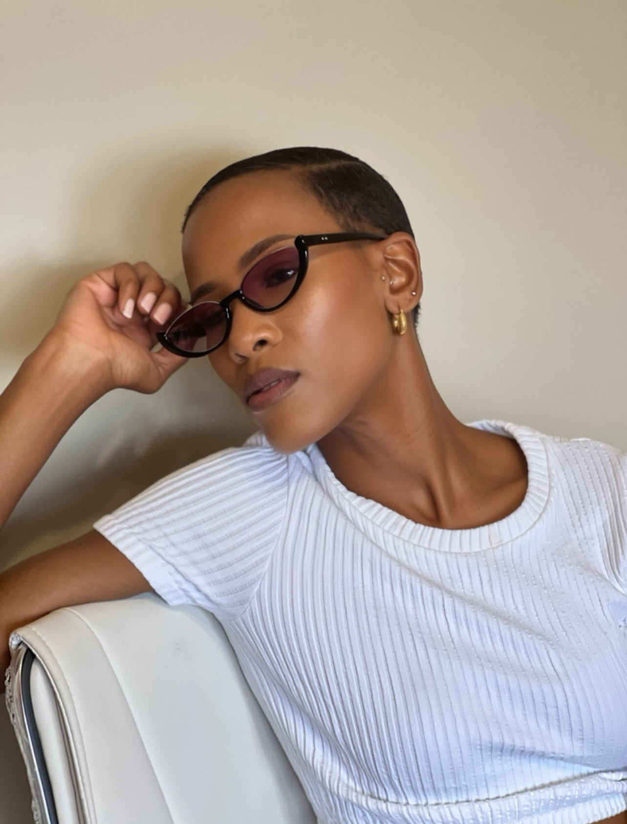 Retro Half Frame Sunglasses