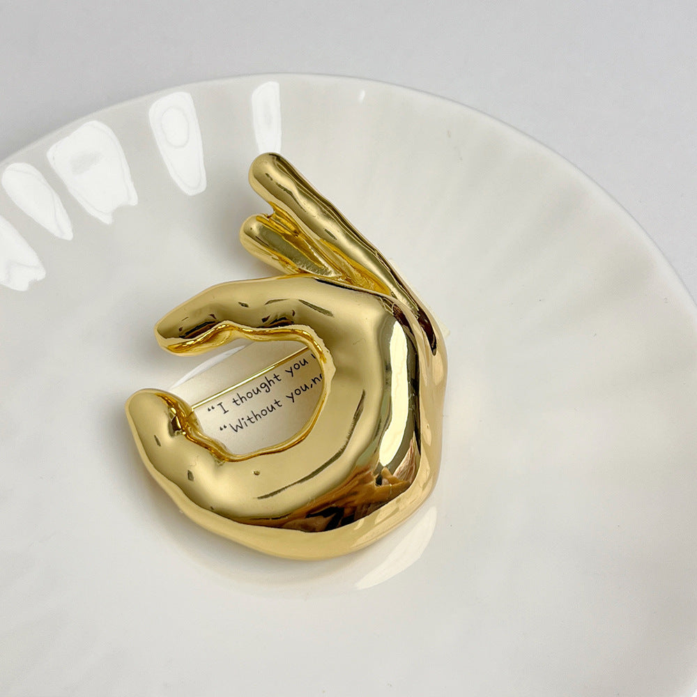 OK Sculpt Brooch