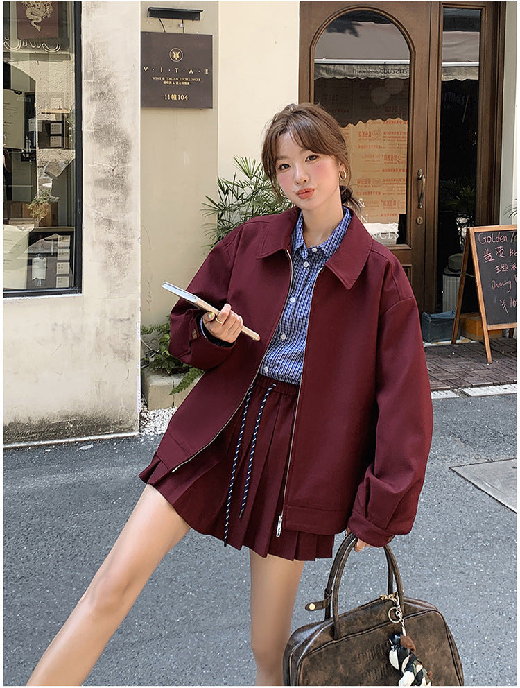 Burgundy Breeze Two-Piece Set