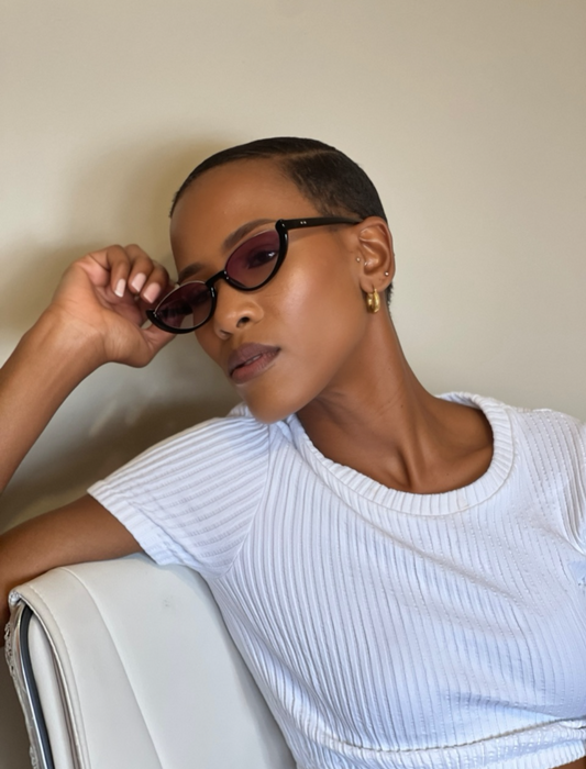 Retro Half Frame Sunglasses