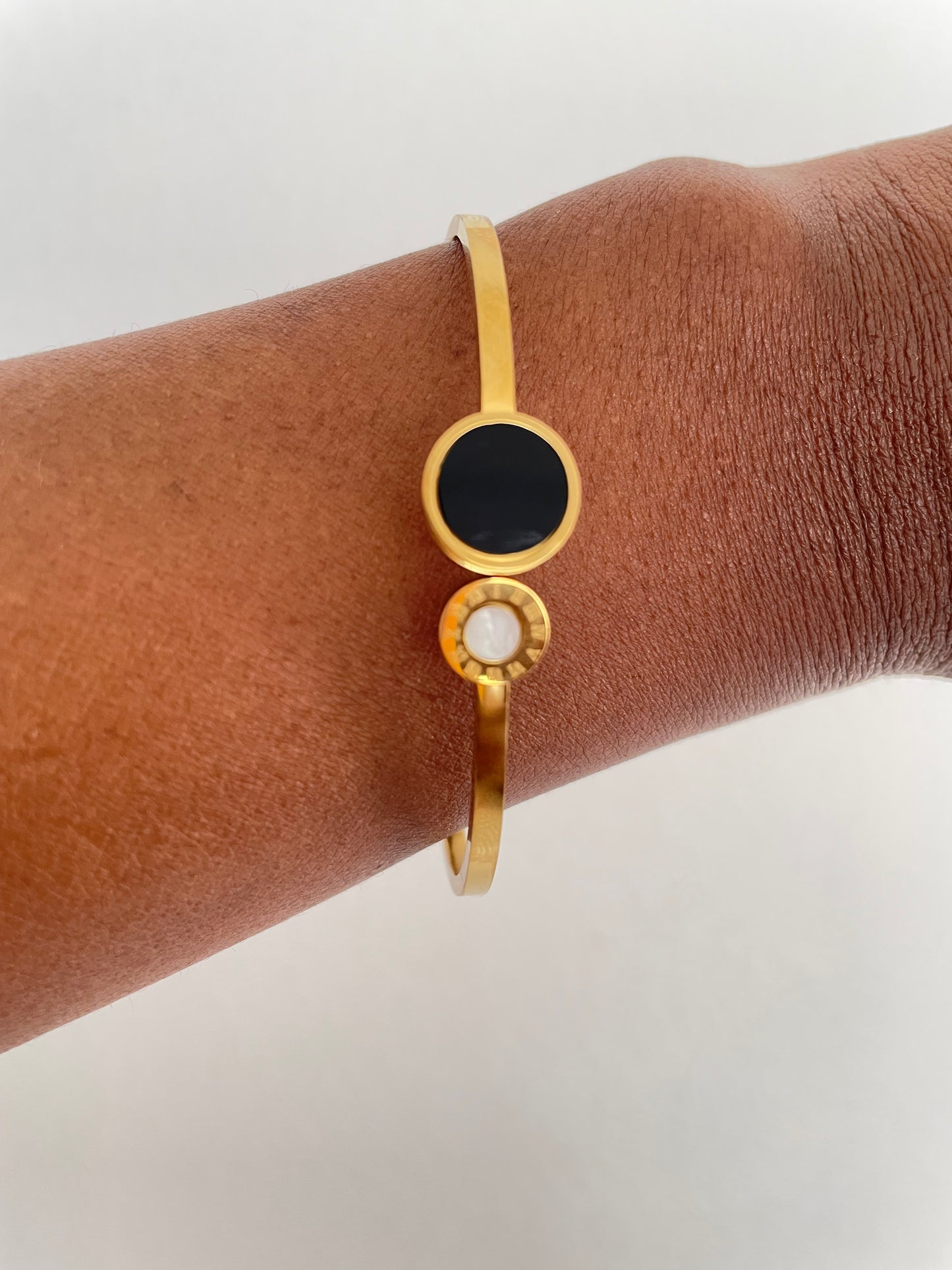 Black and White Roman Bangle