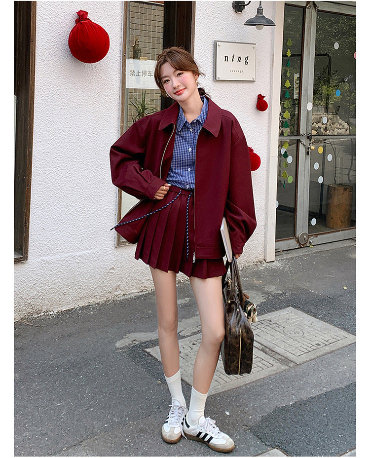 Burgundy Breeze Two-Piece Set