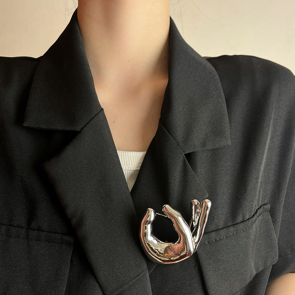 OK Sculpt Brooch