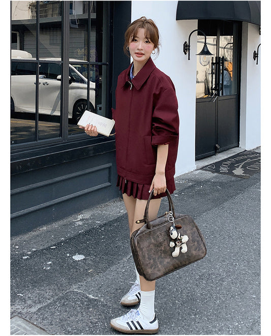 Burgundy Breeze Two-Piece Set