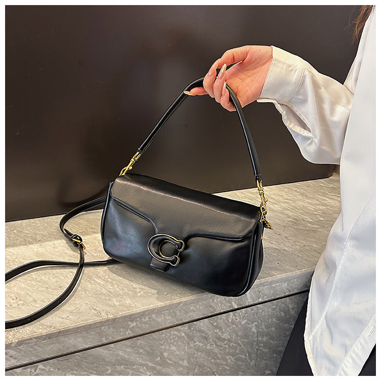 Coach Soft Tabby Shoulder Bag – Black Leather (Small 21cm)