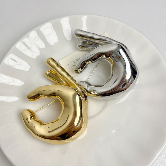 OK Sculpt Brooch